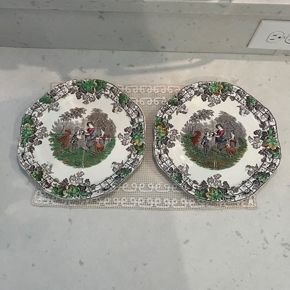 2 Copeland Spode Pattern Byron divided plates - Picture 1 of 9